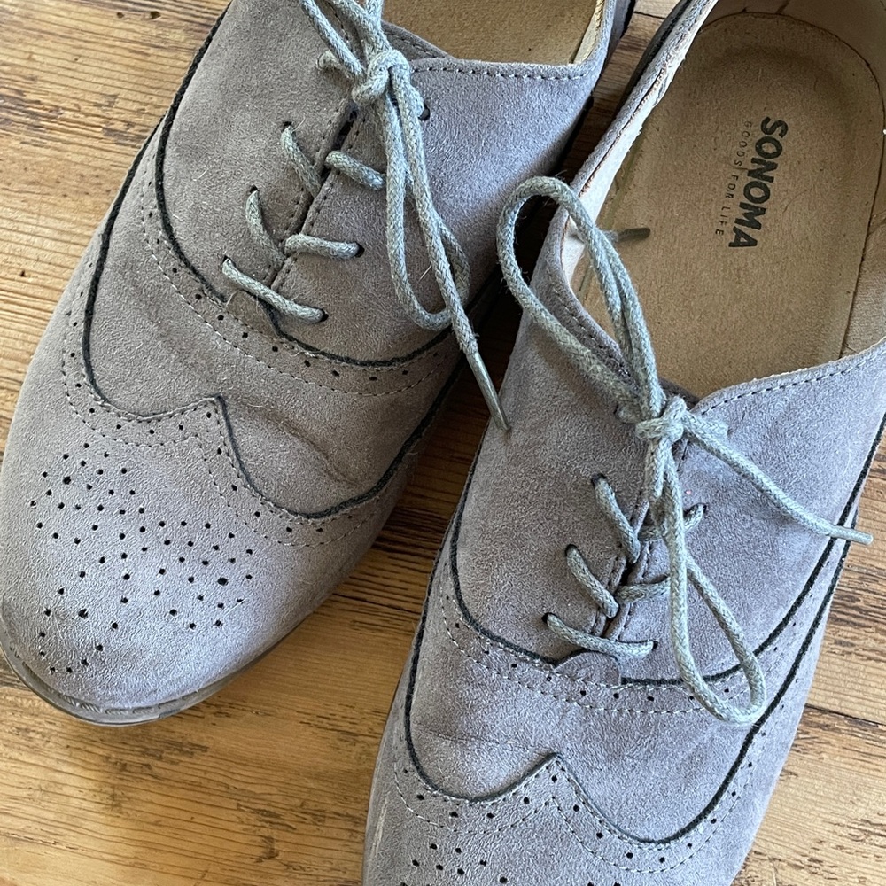Grey suede wing tip Sonoma shoes
